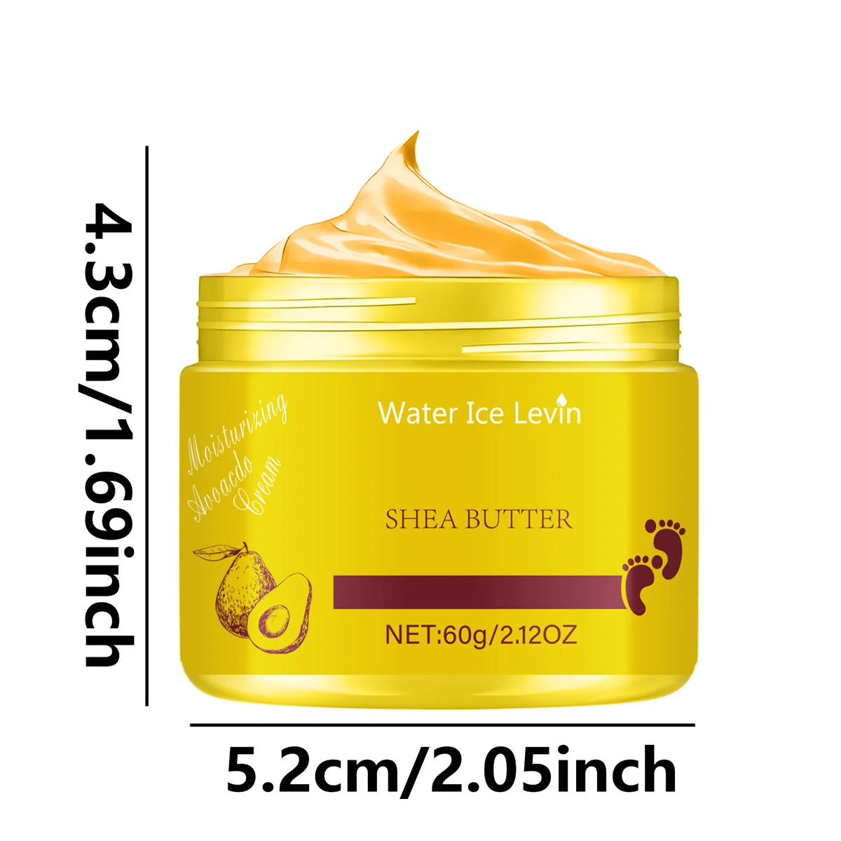 Pure Shea Butter Foot Cream 60g – All-Day Moisture & Softness