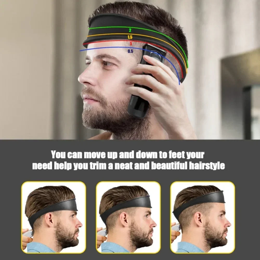 DIY Home Hair Trimming Haircut Curved Headband Silicone Neckline