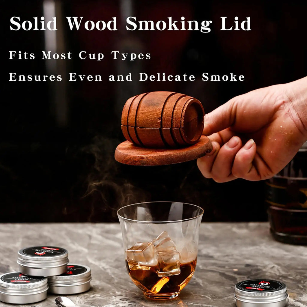 Wooden Whiskey Smoker & Cocktail Spirits Infuser Bar Tool