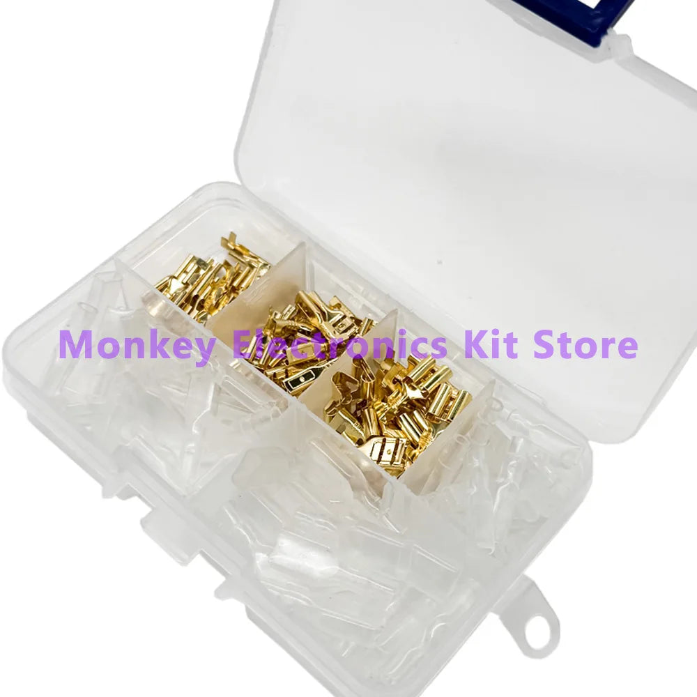 120PCS Crimp Terminal Kit – Gold & Silver Male Female Connectors