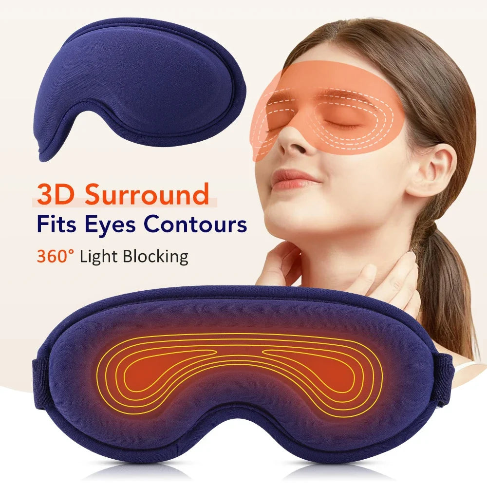 Heated Eye Mask Vibration Massage USB | Eye Strain Relief