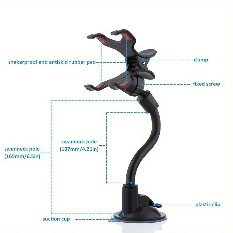360° Car Dashboard Phone Mount – Universal Suction Cup Holder