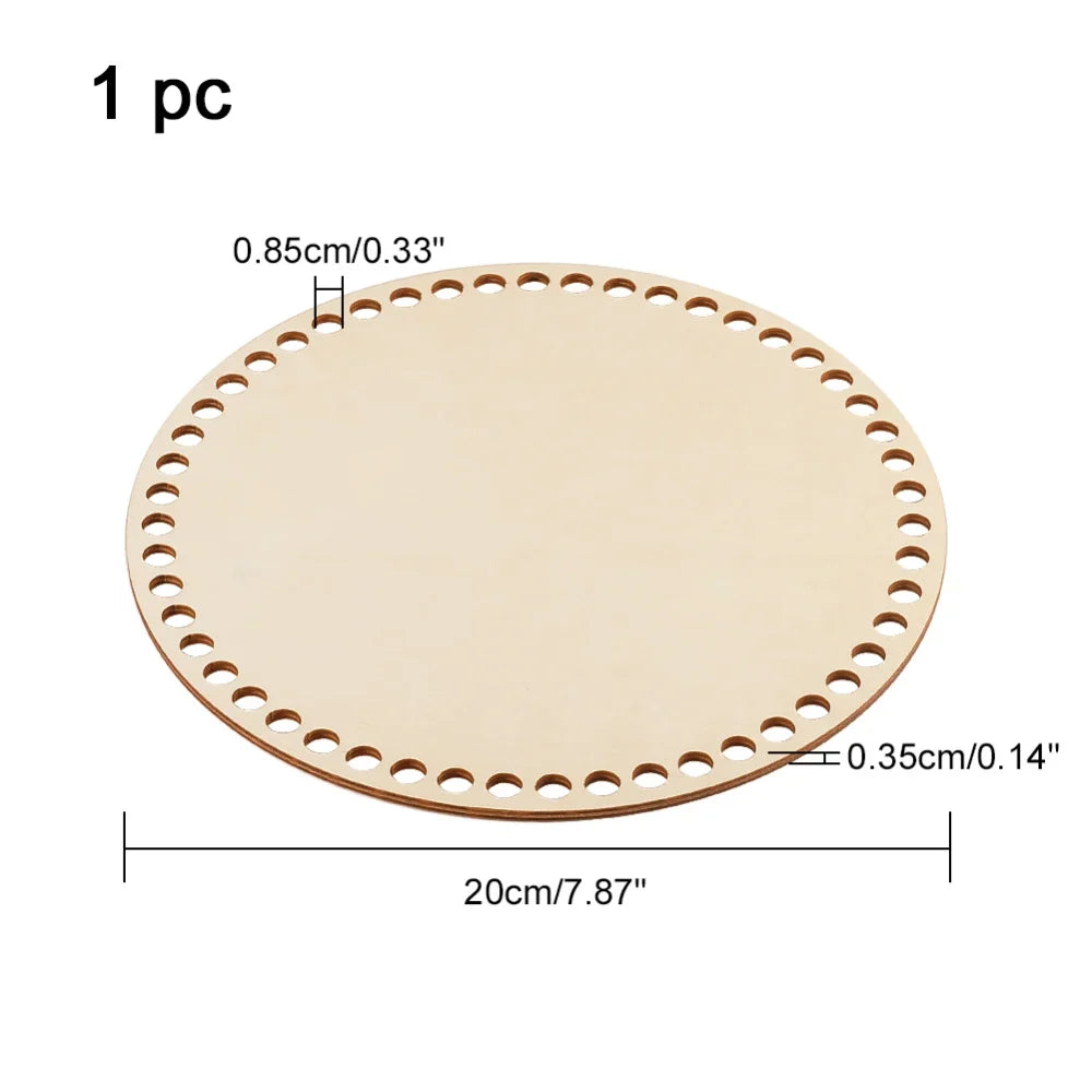 Oval Wood Crochet Basket Base 35x25cm | DIY Knitting Base