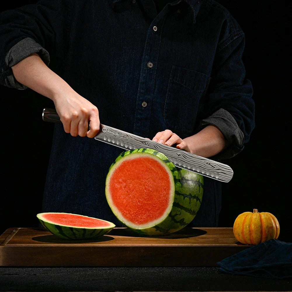 Sunnecko BBQ Carving Knife Set – 12" Slicing & 7" Boning Knife