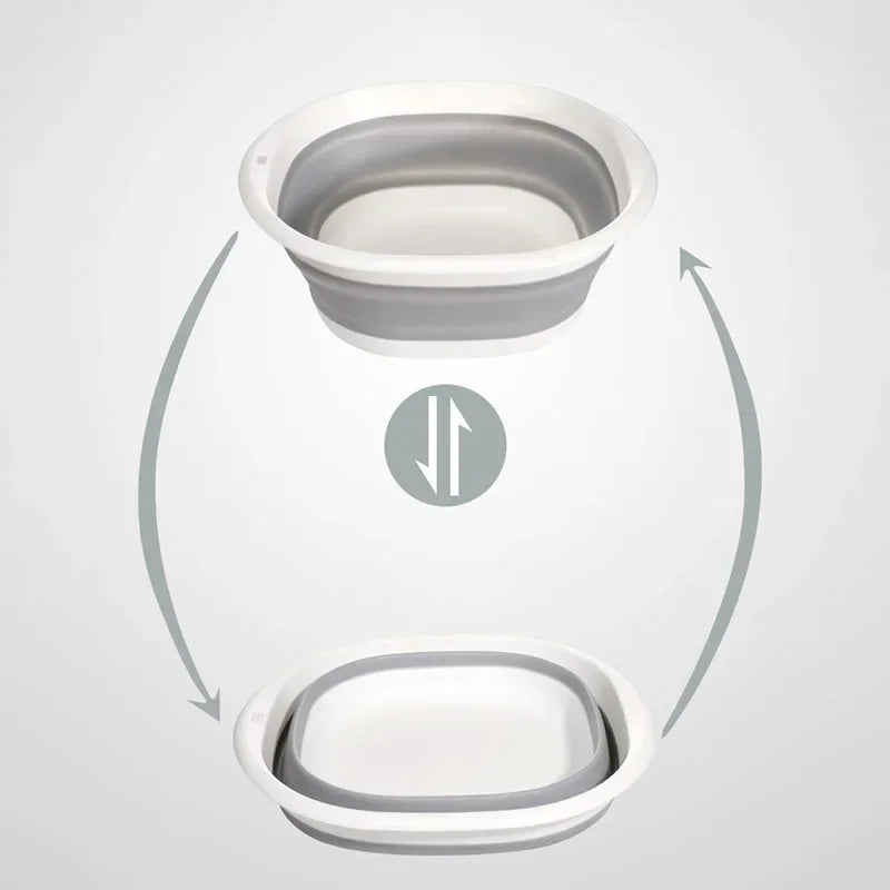 Portable Folding Wash Basin | Collapsible Plastic Tub for Home & Travel
