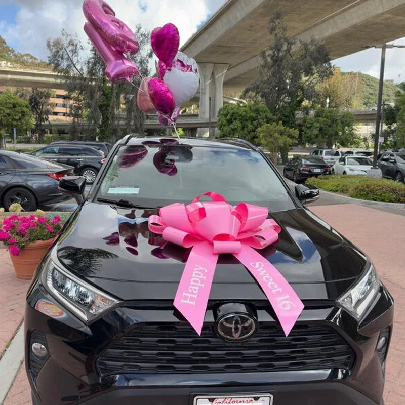 30 Inch Large Pink Car Bow – Sweet 16 Birthday Decoration