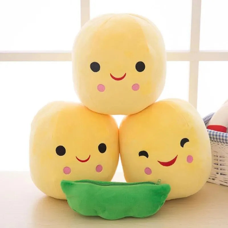 Cute Children's Baby Plush Peas Filled Plant Doll Toy Children Kawaii