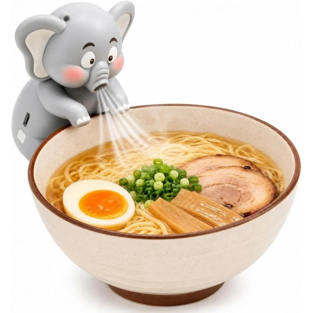 Mini Clip-On Food Cooling Fan – USB-C Elephant Design