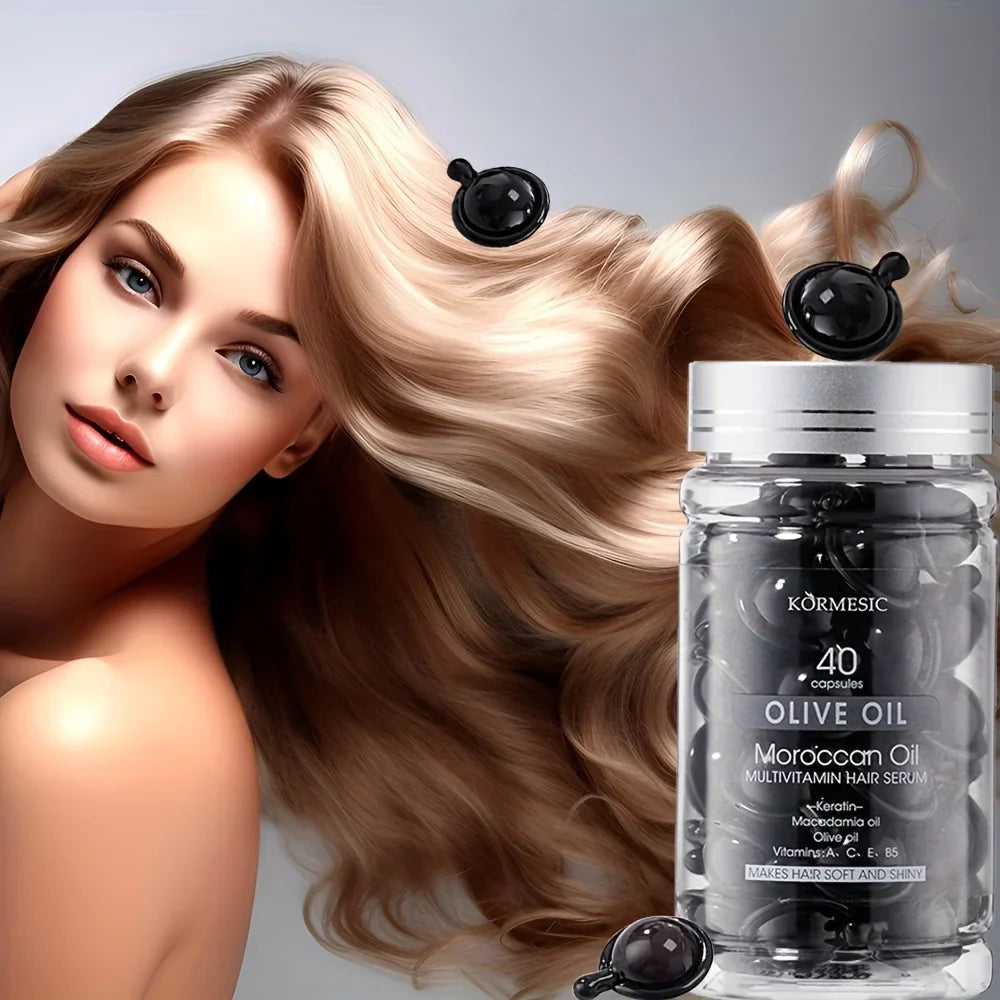 Moroccan Olive Oil Hair Capsule Essence Oil – Smooth & Moisturize