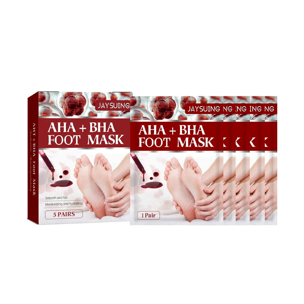 AHA Exfoliating Foot Peel Mask – Smooth Soft Feet (5–10 Pairs)