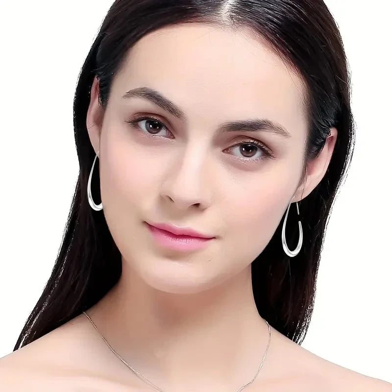 Huitan Waterdrop Hoop Earrings – 4 Colors | Women's Fashion
