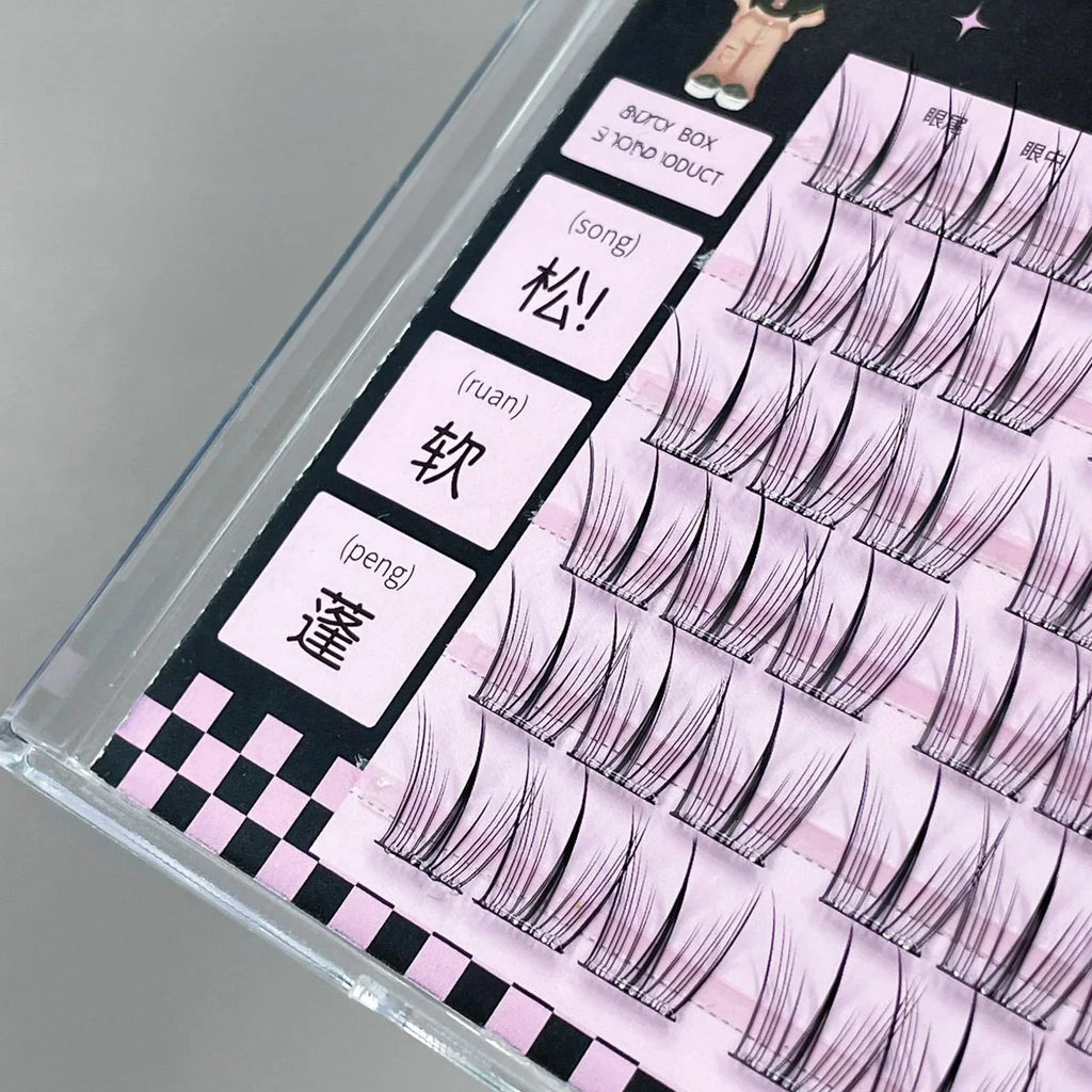 Korean Wispy Cluster Lash Extensions – Glue-Free Natural DIY