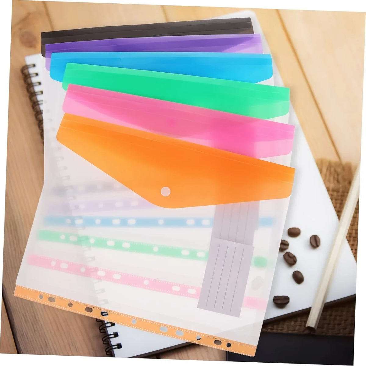 A4 Binder Pocket Plastic Envelopes Expand Folders 6 Stereoscopic