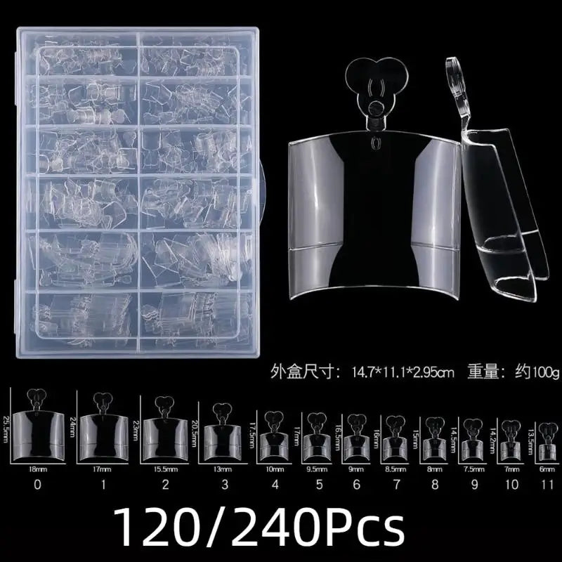 120/240pcs Square Press On Toenails – Fake Toe Nail Tips DIY