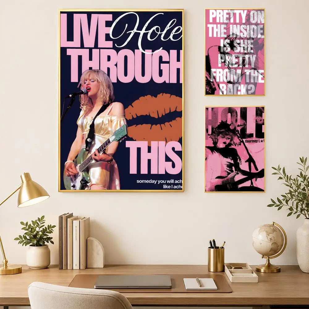 Band H-Hole Self-Stick HD PVC Wall Art Poster – Waterproof Decor