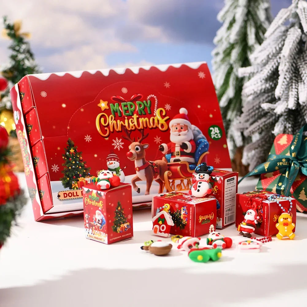 Christmas Advent Calendar 24pcs Ornament Countdown Gift Boxes