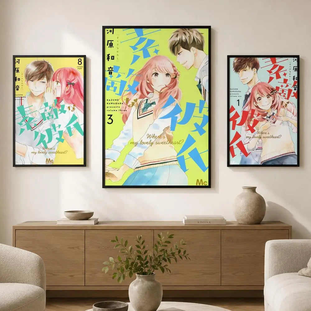 Suteki na Kareshi Anime Poster – HD Self-Adhesive Wall Art