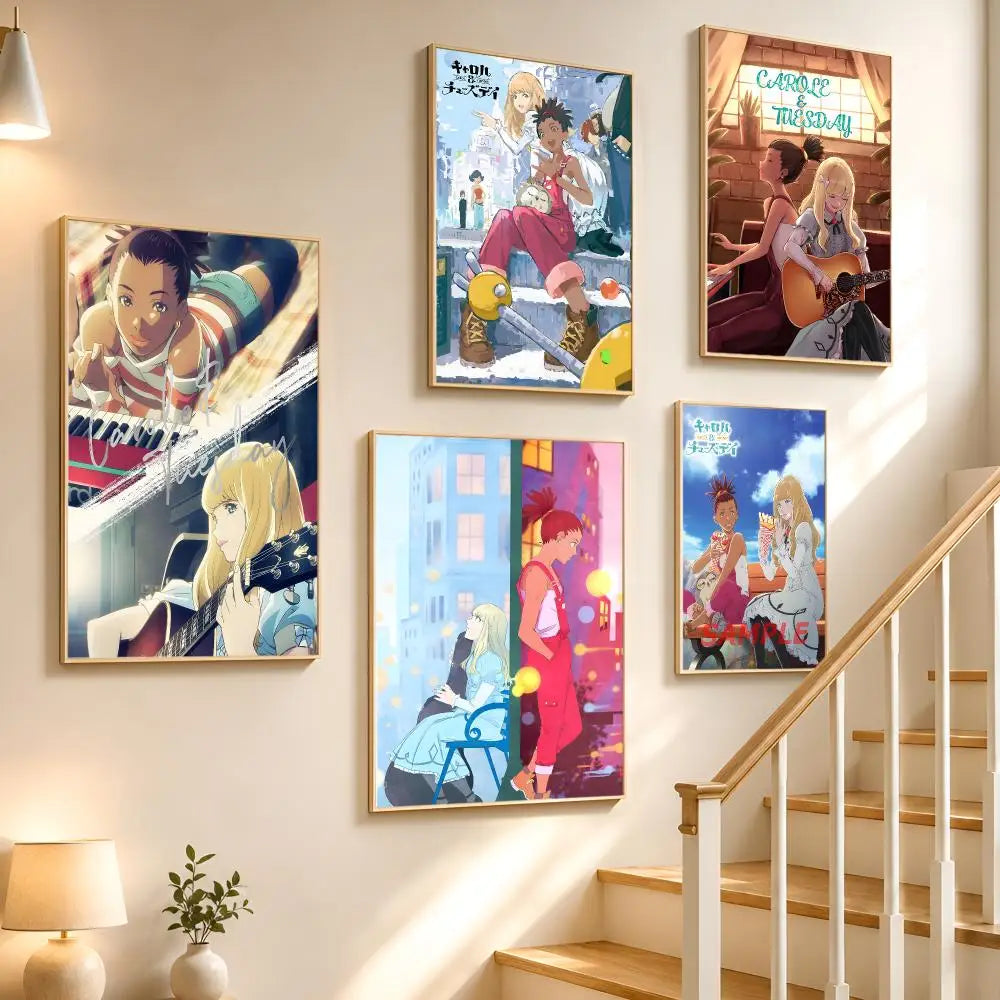 Carole & Tuesday Anime Poster – HD Waterproof PVC Wall Sticker