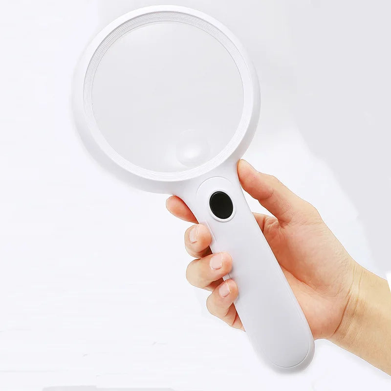 120mm Handheld Magnifying Glass with 14 LED Lights