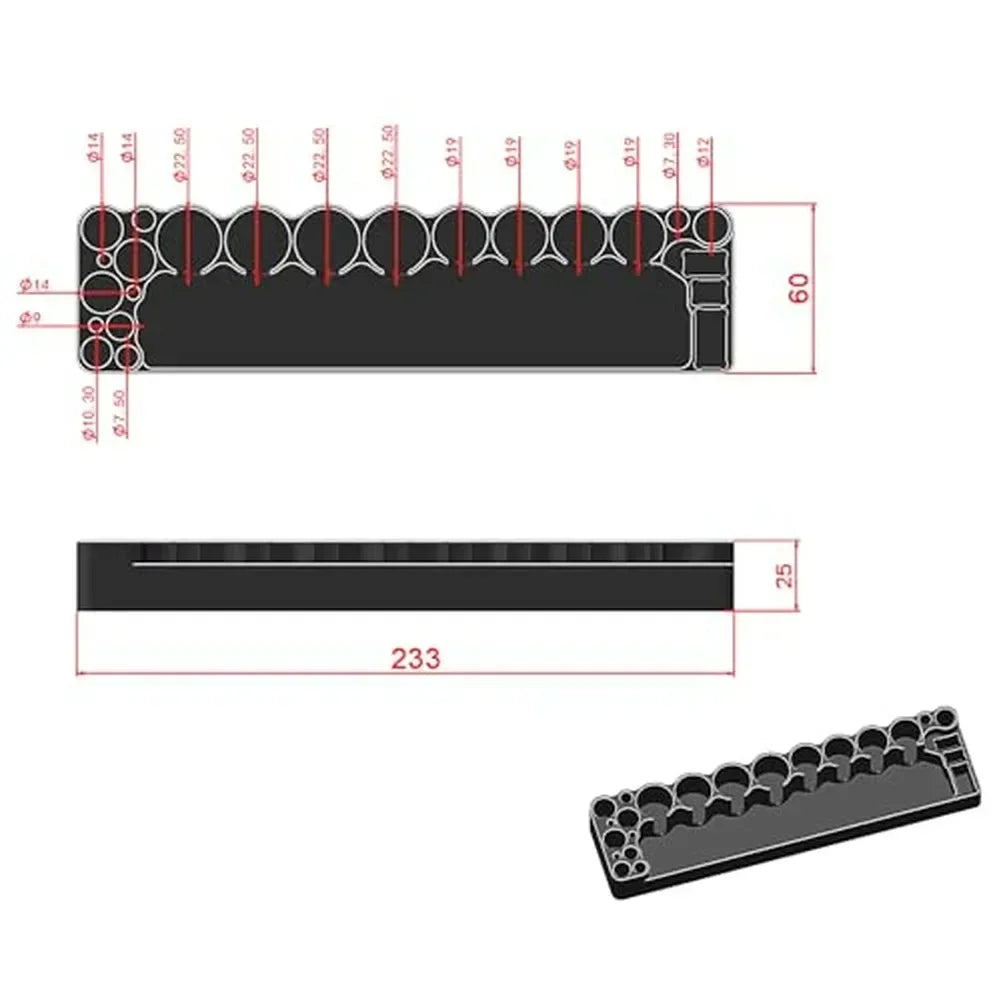 RC Screwdriver & Screw Storage Rack – CNC Aluminum Tool Stand