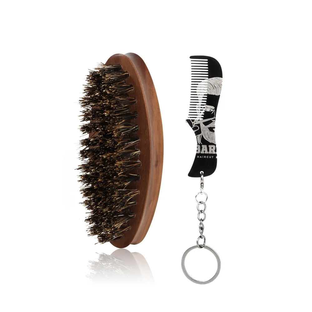 Foldable Beard Mustache Comb with Keychain | Travel Mini