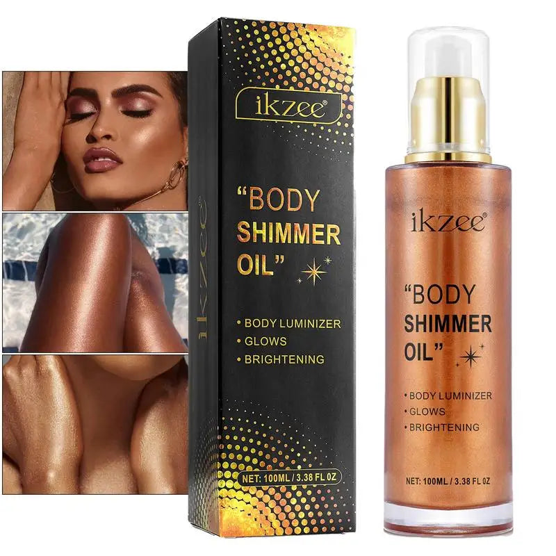Body Shimmer Oil – Radiant Glow Highlighter Lotion All Skin Tones