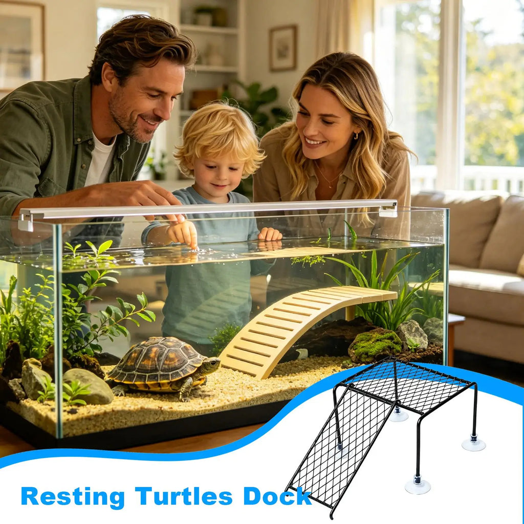 Turtle Basking Dock with Suction Cup | Aquarium Ramp Platform