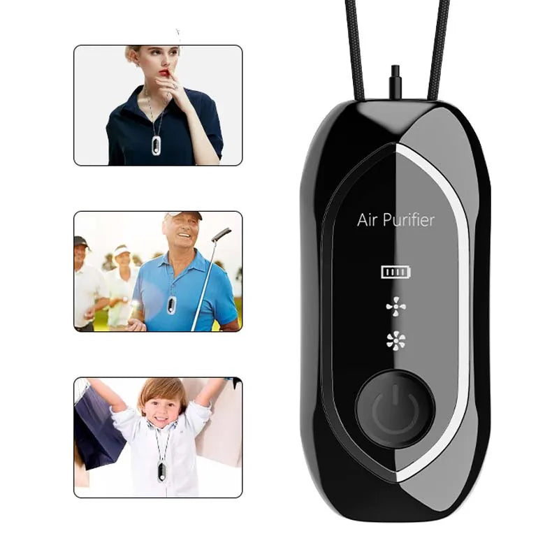 Portable Neck Air Purifier Necklace | Wearable Personal Purifier
