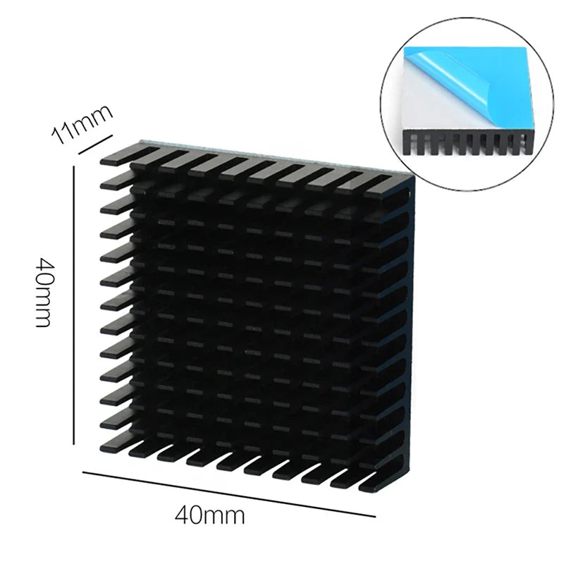 Aluminum Heatsink for Nema17 Stepper Motor 40x40x11mm – 3D Printer