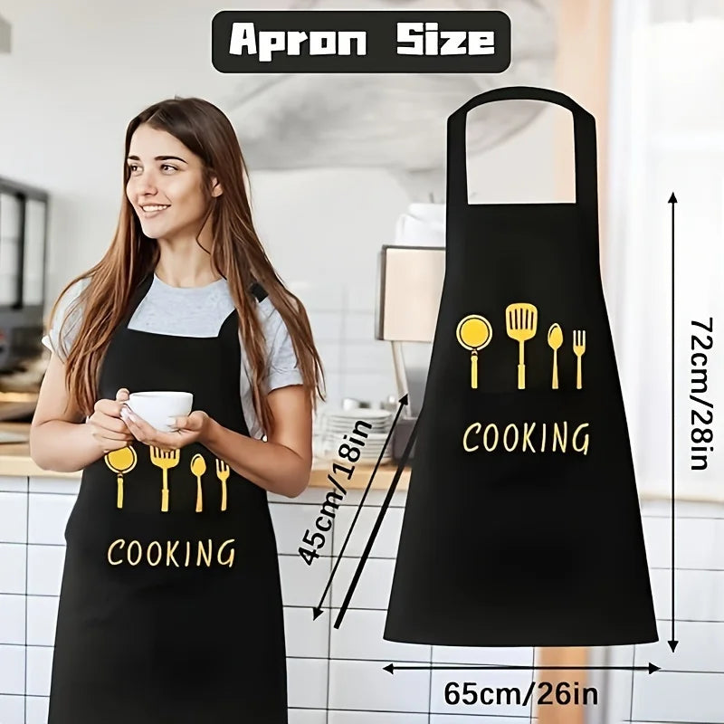 Versatile Durable PVC Cooking Apron Adjustable Kitchen Coffee Bar