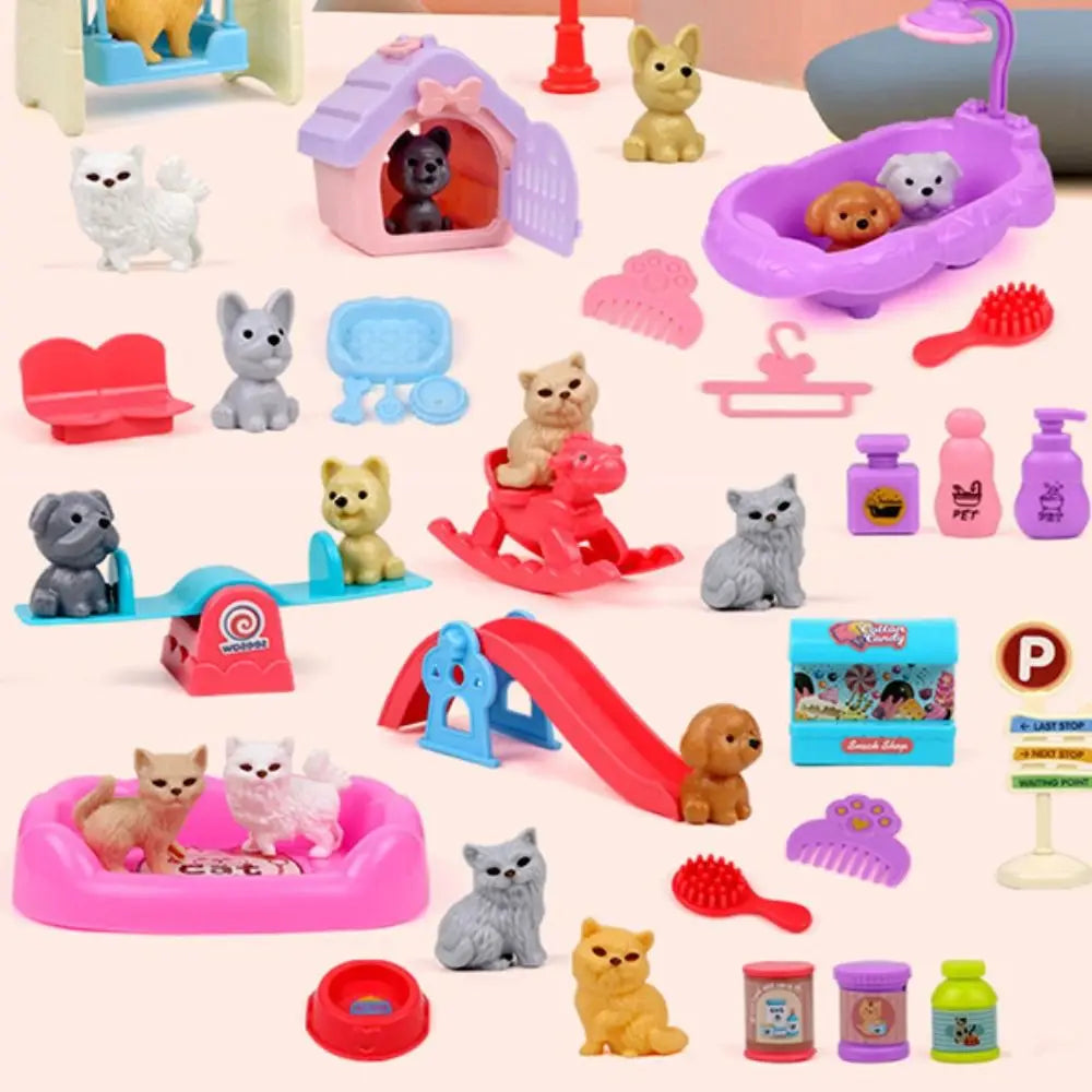 Cute Mini Puppy Pretend Play Toy Dog Doll Set – Kids Ages 3–6