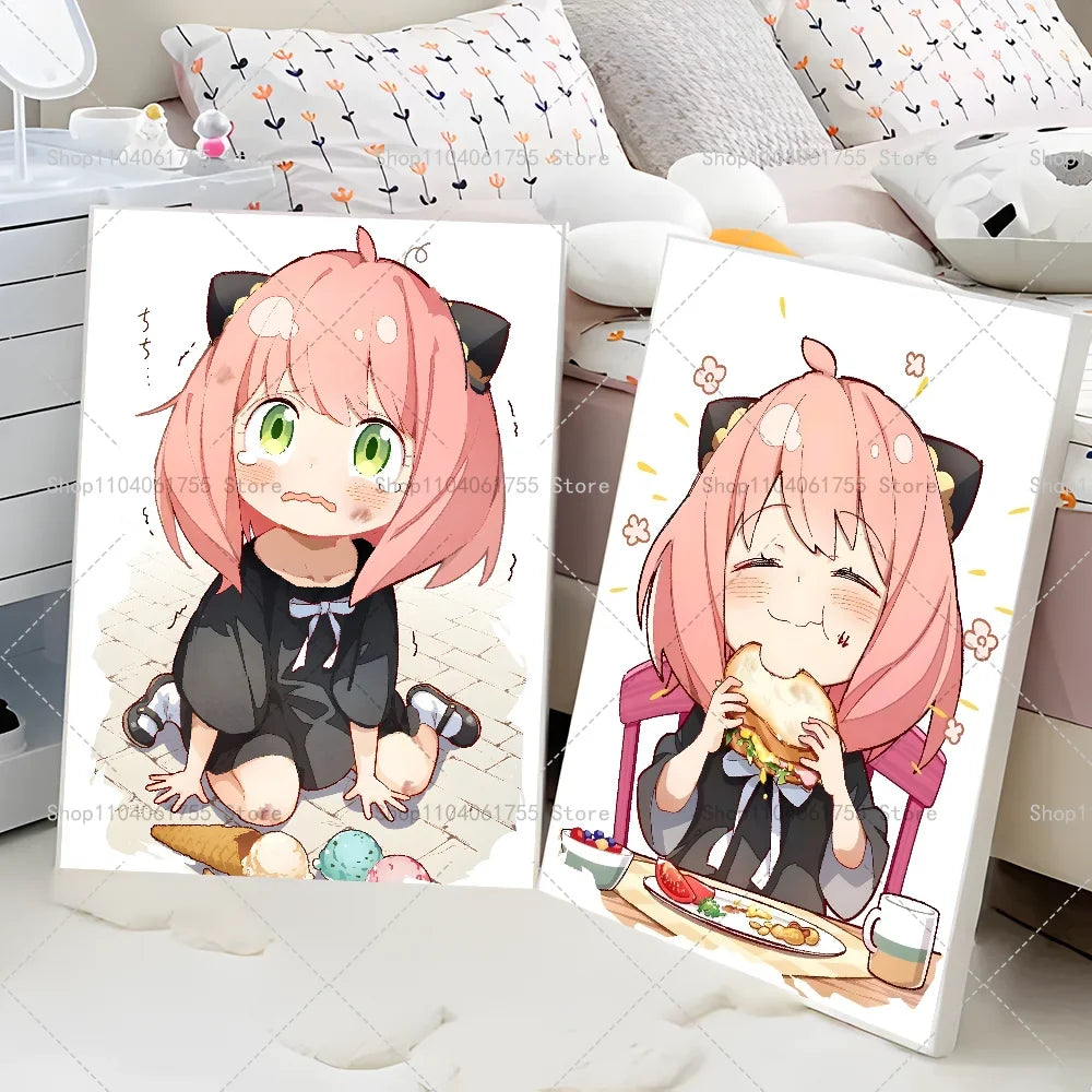 Spy x Family Anya Anime Poster – Waterproof Self-Adhesive Wall Art