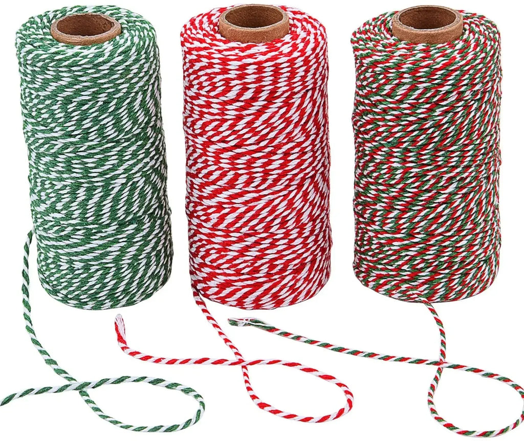 100M Two-Color Cotton Baker's Twine 2mm – Craft & Gift Cord