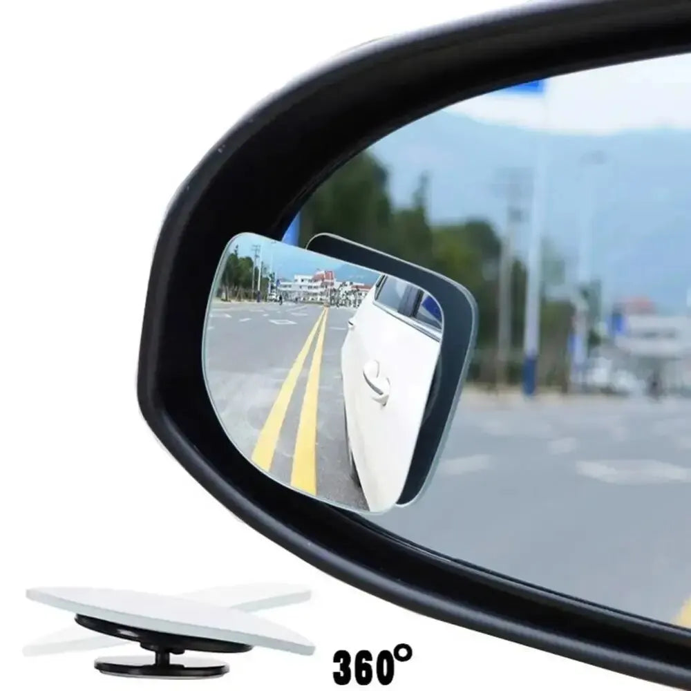 2-Pack Blind Spot Mirrors – 360° Wide Angle Rearview Car Mirror