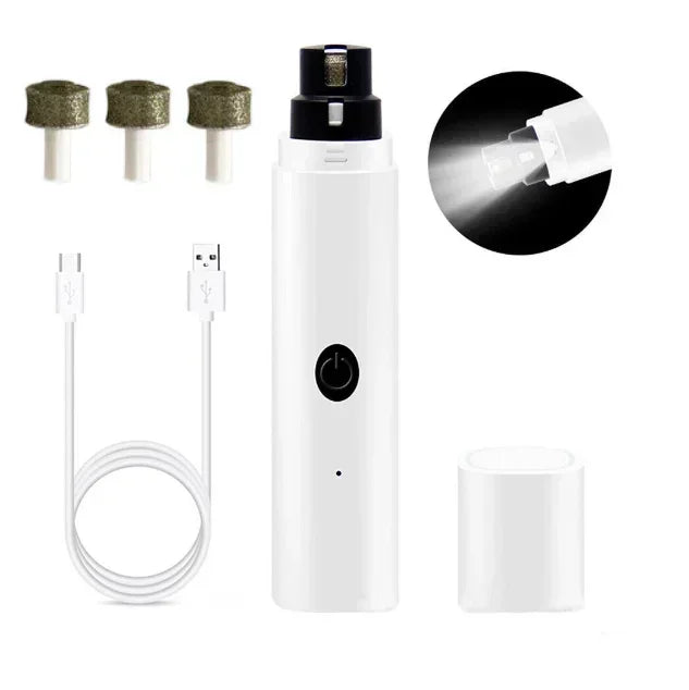 Electric Pet Nail Grinder – Quiet USB Rechargeable Dog & Cat Trimmer