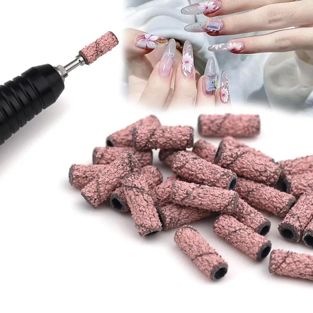 100-Piece Nail Drill Sanding Bands – Manicure & Pedicure Bits