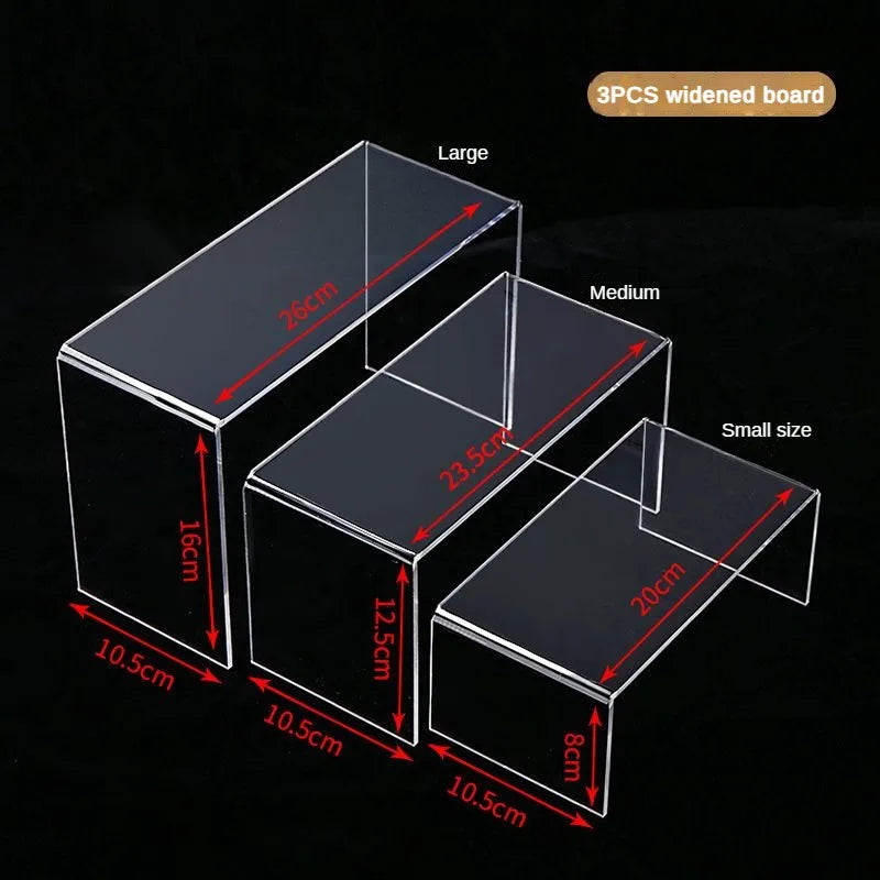 Acrylic U-Shaped Ladder Display Stand Set – 3pc & 5pc