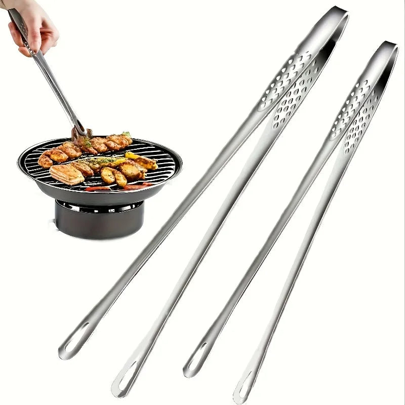 Stainless Steel BBQ Tongs | Barbecue, Bread & Ice Clips 1-2pc