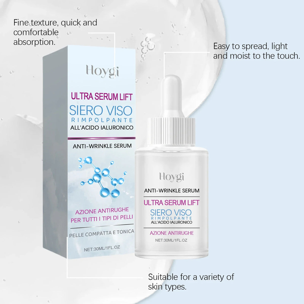 Hoygi Hyaluronic Acid Firming Serum – Deep Hydration 30ml