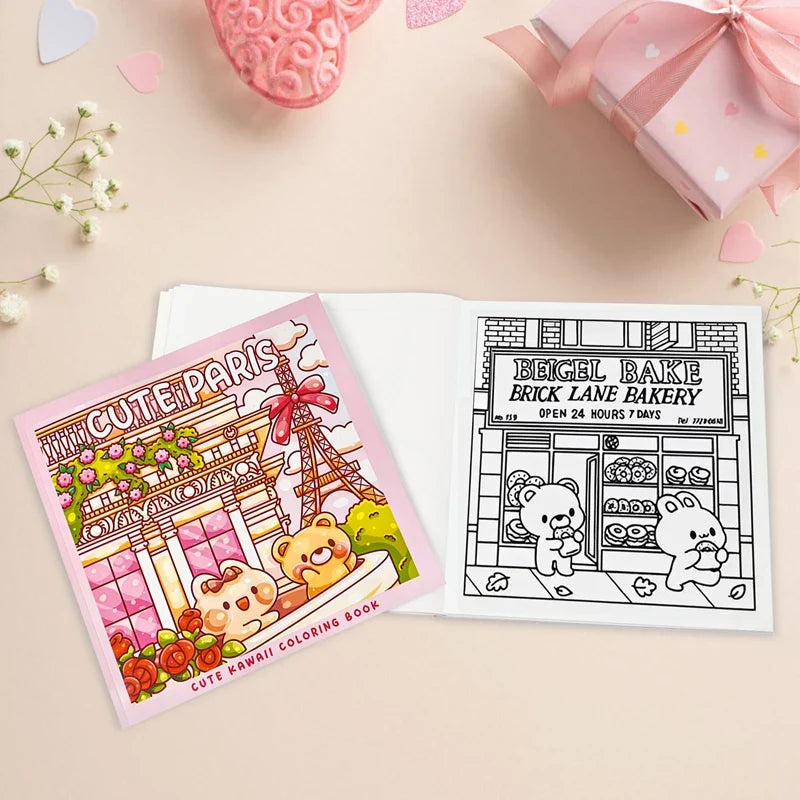 Adult Teen Coloring Book Comfy Patterns Bold Easy Cute Cartoon