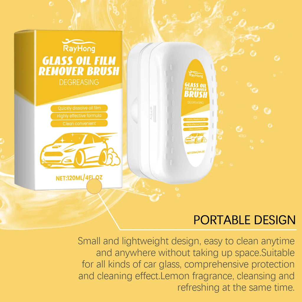 Car Glass Cleaning Brush – Oil Removal & Rain Repellent Coating