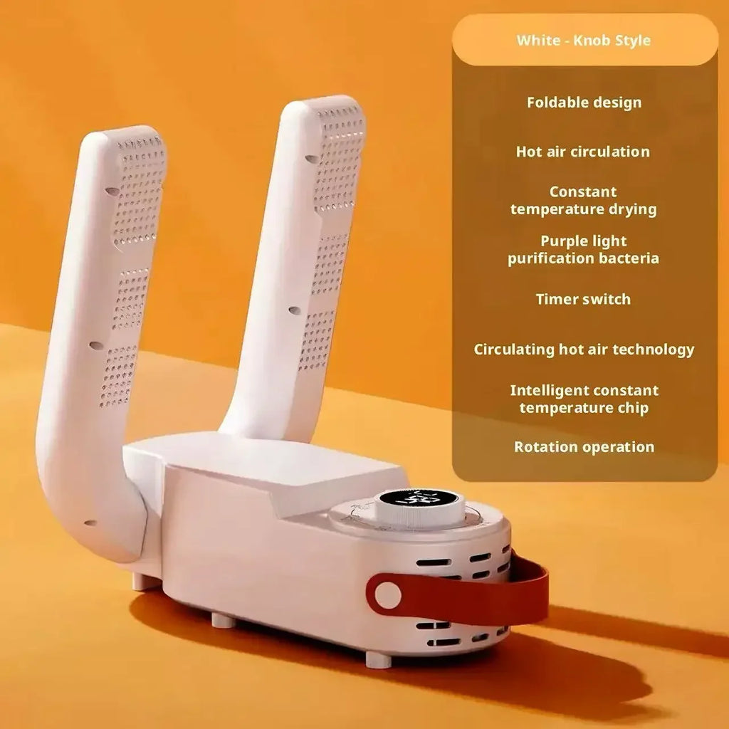 Portable Foldable Shoe Dryer with Timer & Hot Air Circulation