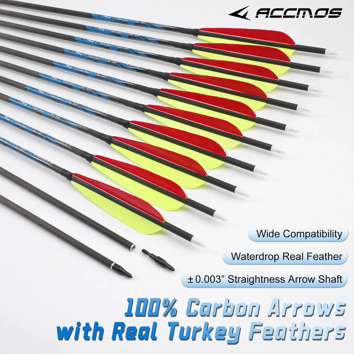 ACCMOS ID6 Carbon Arrow Spine 250-800 Outdoor Practice Field Recurve