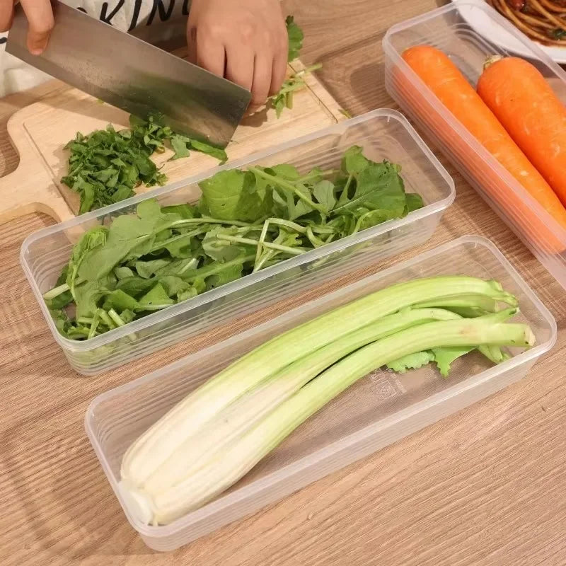 Fresh Box Refrigerator Storage Boxes Scallions Food Container Lid