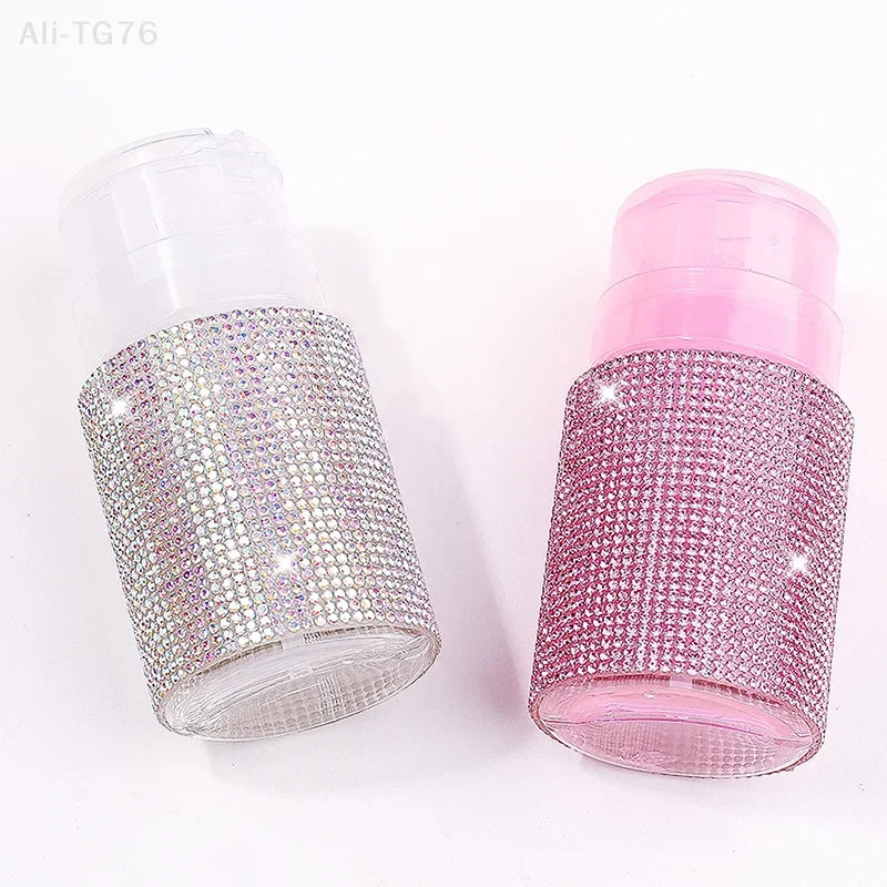 Diamond Press Pump Refillable Bottle | Nail Polish Remover Tool