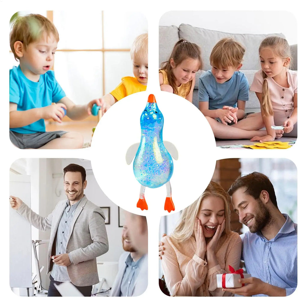 Duck Squeeze Toy – Glitter Slow Rising Sensory Fidget for Kids