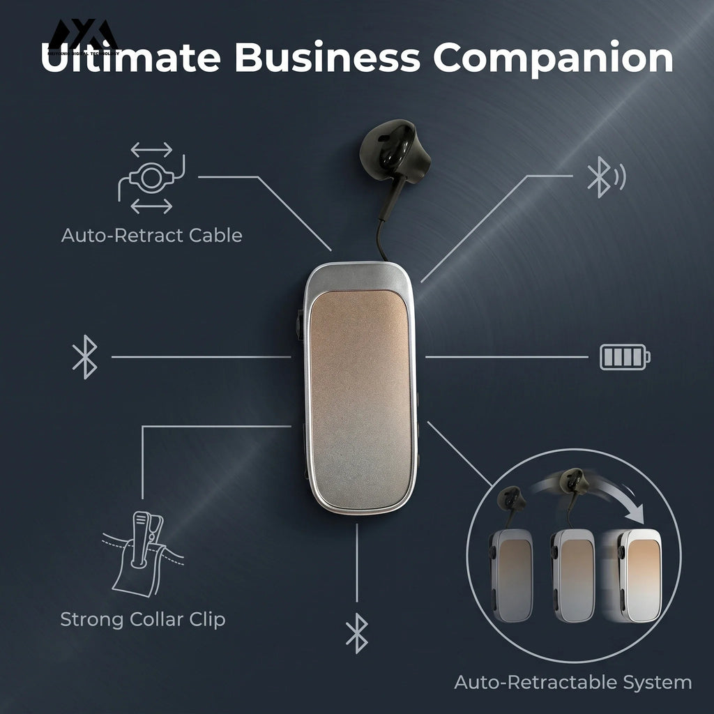 K30 Collar Clip Bluetooth Earphone – Wireless Hands-Free Headset