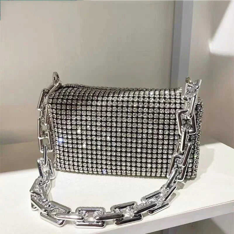 Bling Diamond Crossbody Bag – Small Shoulder Purse for Women