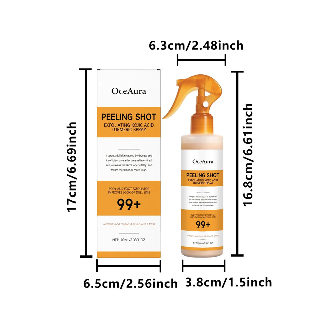 OceAura Kojic Acid Turmeric Exfoliating Body Spray 100ml