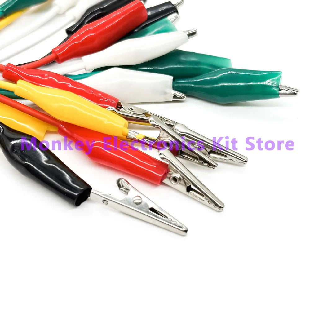10-Pack 46cm Double-Ended Alligator Clip Test Lead Jumper Wires